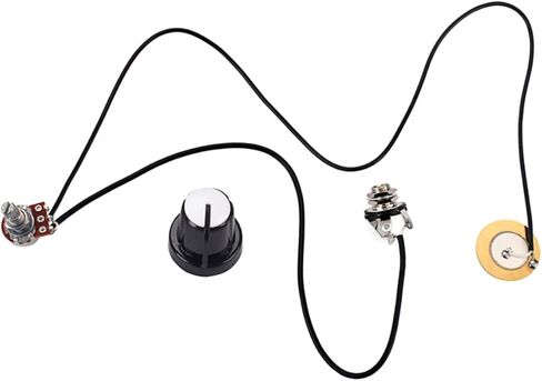 27mm B500K Guitar Pickup Potentiometer Transducer with Output Jack Amplifier for Acoustic Guitar Ukulele and Cigar Box GK101 in Saudi Arabia