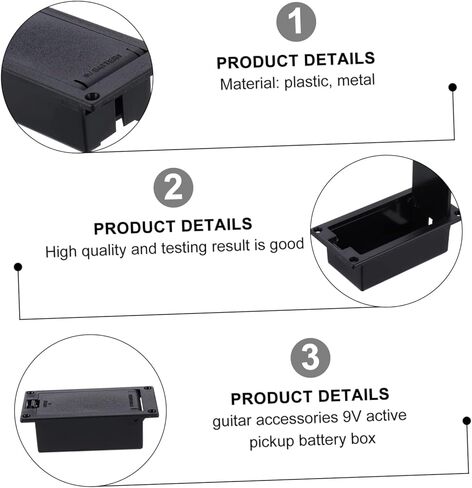 Yardwe Guitar Pickup Battery Box 9v Bass Guitar Battery Compartment Replacement in Saudi Arabia