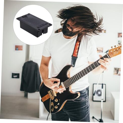 Yardwe Guitar Pickup Battery Box 9v Bass Guitar Battery Compartment Replacement in Saudi Arabia