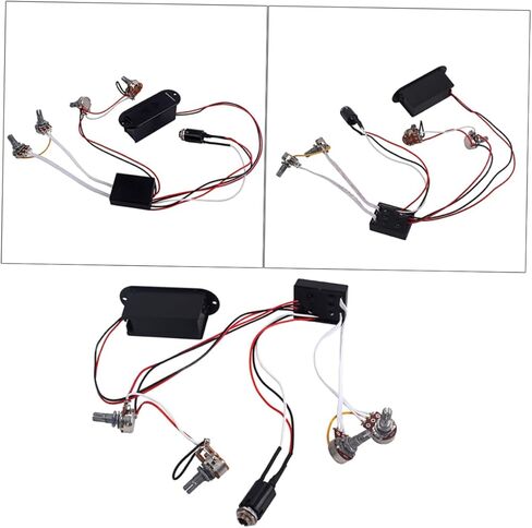 Kisangel Band Equalizer Eq Preamp Circuit with Volume and Tone Control Wiring Harness for Active Bass Pickups Compatible with J Bass and Piezo Instruments Black in Saudi Arabia