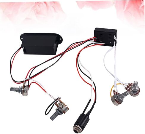 Kisangel Band Equalizer Eq Preamp Circuit with Volume and Tone Control Wiring Harness for Active Bass Pickups Compatible with J Bass and Piezo Instruments Black in Saudi Arabia