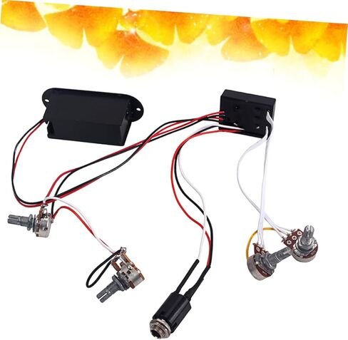 Kisangel Band Equalizer Eq Preamp Circuit with Volume and Tone Control Wiring Harness for Active Bass Pickups Compatible with J Bass and Piezo Instruments Black in Saudi Arabia