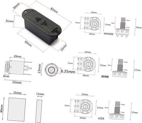 Kisangel Band Equalizer Eq Preamp Circuit with Volume and Tone Control Wiring Harness for Active Bass Pickups Compatible with J Bass and Piezo Instruments Black in Saudi Arabia