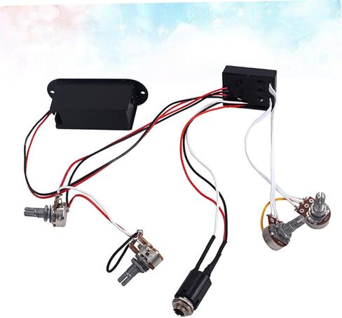 Kisangel Band Equalizer Eq Preamp Circuit with Volume and Tone Control Wiring Harness for Active Bass Pickups Compatible with J Bass and Piezo Instruments Black in Saudi Arabia