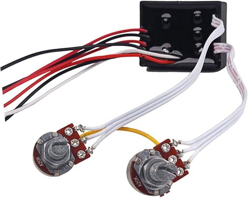 Kisangel Band Equalizer Eq Preamp Circuit with Volume and Tone Control Wiring Harness for Active Bass Pickups Compatible with J Bass and Piezo Instruments Black in Saudi Arabia