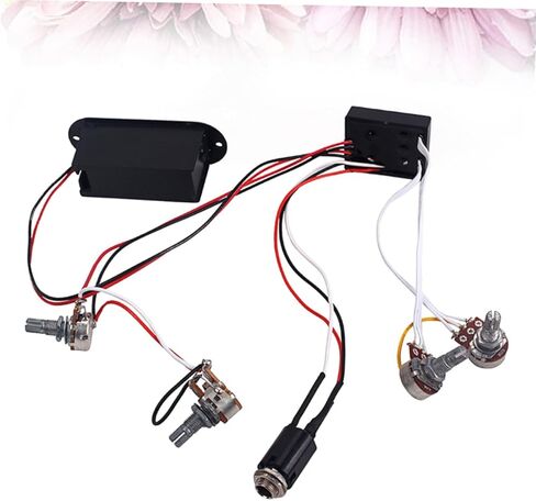 Kisangel Band Equalizer Eq Preamp Circuit with Volume and Tone Control Wiring Harness for Active Bass Pickups Compatible with J Bass and Piezo Instruments Black in Saudi Arabia