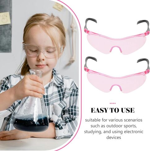 Protective Safety Glasses 2pcs Pink Eye Shield Goggles for Outdoor Shooting with Anti-glare Unisex Protective Eyewear in Kuwait