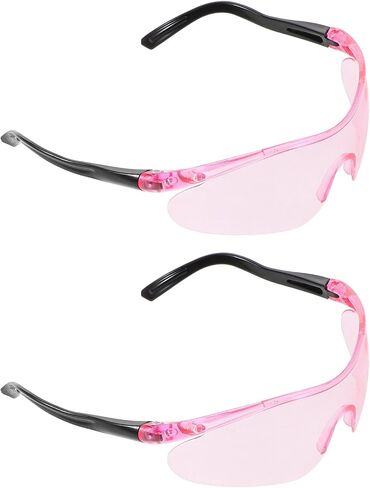 Zerodeko 2pcs Safety Glasses Protective Goggles Pink Anti-scratch Size Eye Protection for Indoor and Outdoor Shooting Games in Saudi Arabia