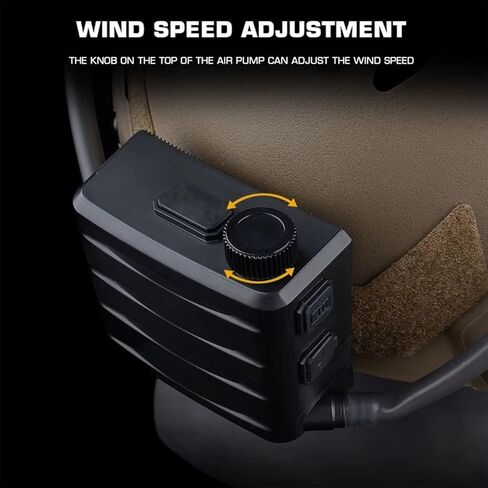 Goggles Anti-Fog Fan Kit - Turbo Button Defogger with Magnetic Hose Header & Speed Knob 6-10H Runtime for Tactical Cycling in Kuwait