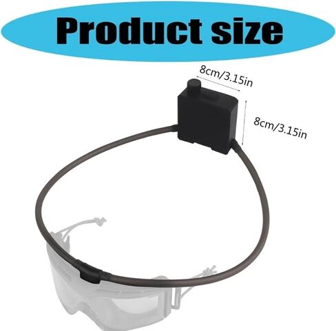 Goggles Anti-Fog Fan Kit - Turbo Button Defogger with Magnetic Hose Header & Speed Knob 6-10H Runtime for Tactical Cycling in Kuwait