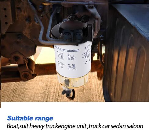 Fuel Filter,Boat Fuel Filter Kit Marine Fuel Water Separating Filter 10 Micron Filter S3213 Marine Engine Fuel Water Separator 3/8 Inch Fuel Filter for Marine Outboard Motor Mercury Yamaha Replaces in Kuwait