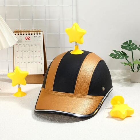 Cabilock 8pcs Helmet Top Star Decorations, Cute Yellow Wobble Stars for Bike Motorcycle Snowboard Helmets, Funny Spring Mount Helme Accessories for Scooter Car Dashboard Decor in Saudi Arabia
