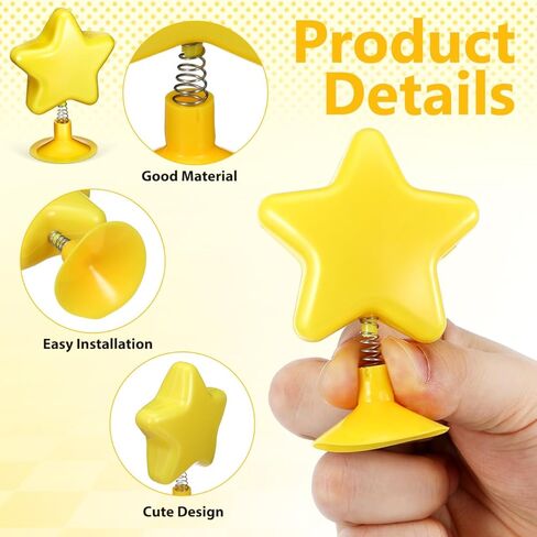 Cabilock 8pcs Helmet Top Star Decorations, Cute Yellow Wobble Stars for Bike Motorcycle Snowboard Helmets, Funny Spring Mount Helme Accessories for Scooter Car Dashboard Decor in Saudi Arabia