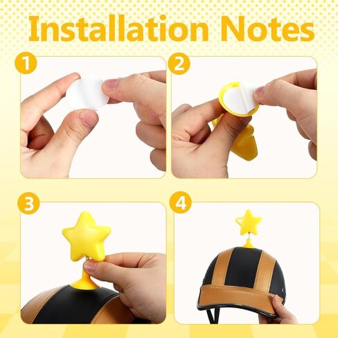 Cabilock 8pcs Helmet Top Star Decorations, Cute Yellow Wobble Stars for Bike Motorcycle Snowboard Helmets, Funny Spring Mount Helme Accessories for Scooter Car Dashboard Decor in Saudi Arabia