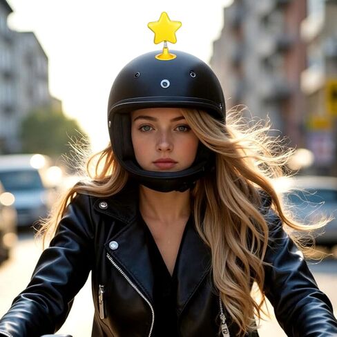 Cabilock 8pcs Helmet Top Star Decorations, Cute Yellow Wobble Stars for Bike Motorcycle Snowboard Helmets, Funny Spring Mount Helme Accessories for Scooter Car Dashboard Decor in Saudi Arabia