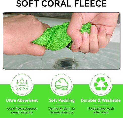 عصابة رأس لخوذة الدراجة، بطانة عرق لخوذة ركوب الدراجات، عصابة رأس قابلة للغسل لركوب الدراجات الجبلية أو ركوب الدراجات على الطرق أو أي ركوب الدراجات، أخضر in Kuwait