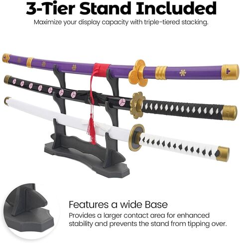 Cold Blade Katana Sword - 41 inches Katana Replica with Holster Belt and Display Stand - Sword with Authentic Design Qiuhezi in Saudi Arabia