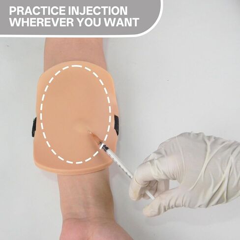 وسادة تدريب على الحقن داخل الأدمة، مجموعة تدريب على حقن معرف الهوية يمكن ارتداؤها لاختبار السل، محاكي جلدي واقعي لطلاب التمريض والتدريب الطبي in Kuwait