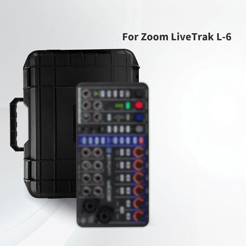 Mixer Hard Case for Zoom LiveTrak L-6 / L6 Digital Mixer, Portable Travel Hard Shell Carrying Storage Case Equipped with Comfort Handle with Customizable Foam in Kuwait