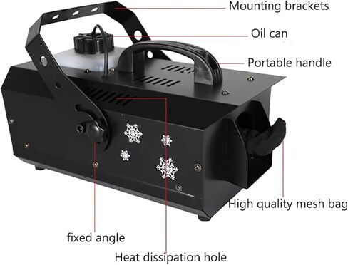 آلة ثلج 600 واط، صانع ندفة الثلج مع جهاز تحكم عن بعد وخزان زيت 1 لتر، مسافة رش مباشرة 4-5 متر، حجم ندفة الثلج وحجم الرذاذ قابل للتعديل، لتصوير الأفلام ومحطات التلفزيون والمراحل والحانات in Kuwait