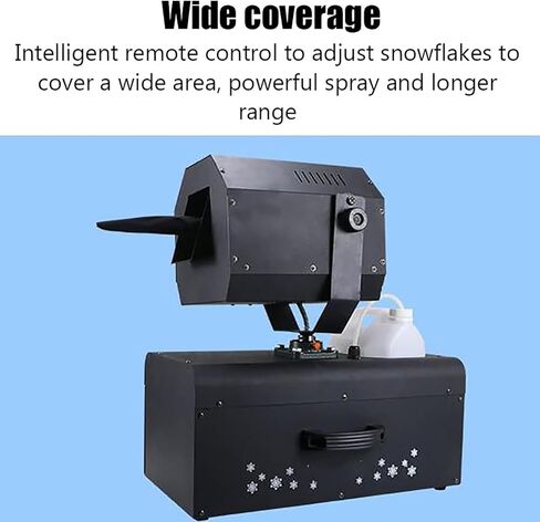 صانع الثلج بقدرة 2000 واط، ماكينة صنع ندفة الثلج التجارية مع خزان زيت سعة 5 لتر، مساحة غطاء رش 50 متر مربع ومسافة رش 10 ~ 15 متر، زاوية 0-90 درجة قابلة للتعديل ومتينة، لحفلات الرقص، وعروض الزفاف in Kuwait