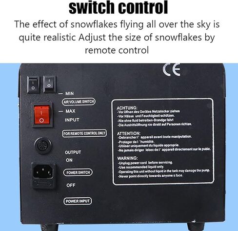 صانع الثلج بقدرة 2000 واط، ماكينة صنع ندفة الثلج التجارية مع خزان زيت سعة 5 لتر، مساحة غطاء رش 50 متر مربع ومسافة رش 10 ~ 15 متر، زاوية 0-90 درجة قابلة للتعديل ومتينة، لحفلات الرقص، وعروض الزفاف in Kuwait