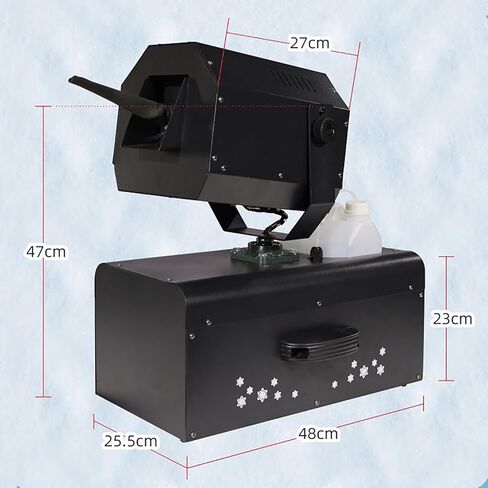 صانع الثلج بقدرة 2000 واط، ماكينة صنع ندفة الثلج التجارية مع خزان زيت سعة 5 لتر، مساحة غطاء رش 50 متر مربع ومسافة رش 10 ~ 15 متر، زاوية 0-90 درجة قابلة للتعديل ومتينة، لحفلات الرقص، وعروض الزفاف in Kuwait