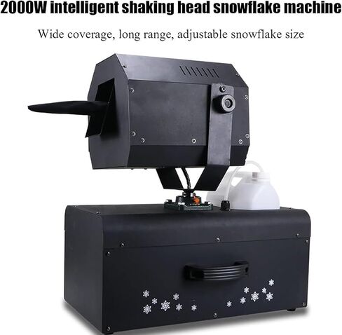 صانع الثلج بقدرة 2000 واط، ماكينة صنع ندفة الثلج التجارية مع خزان زيت سعة 5 لتر، مساحة غطاء رش 50 متر مربع ومسافة رش 10 ~ 15 متر، زاوية 0-90 درجة قابلة للتعديل ومتينة، لحفلات الرقص، وعروض الزفاف in Kuwait