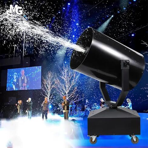 4000W Wedding Party Stage, 120 Degrees Shaking Head Snowflake Machine, Spray 15-20 Meters & Coverage Area 150㎡, Adjustable Snowflake Size, Suit for Outdoor Indoor Party Stage Birthday in Saudi Arabia