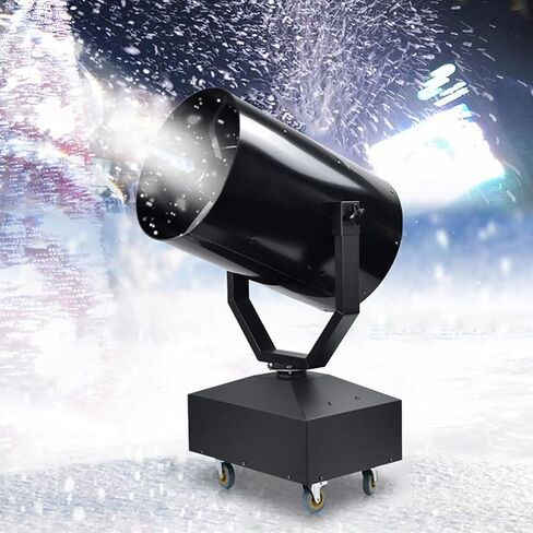 4000W Wedding Party Stage, 120 Degrees Shaking Head Snowflake Machine, Spray 15-20 Meters & Coverage Area 150㎡, Adjustable Snowflake Size, Suit for Outdoor Indoor Party Stage Birthday in Saudi Arabia