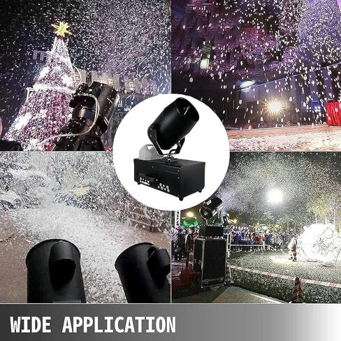 2000W Snow Machine with Remote Control, 120° Adjustable Snowflake Size, Ideal for Indoor/Outdoor DJ Parties, Christmas Celebrations, Weddings, Holiday Events in Kuwait