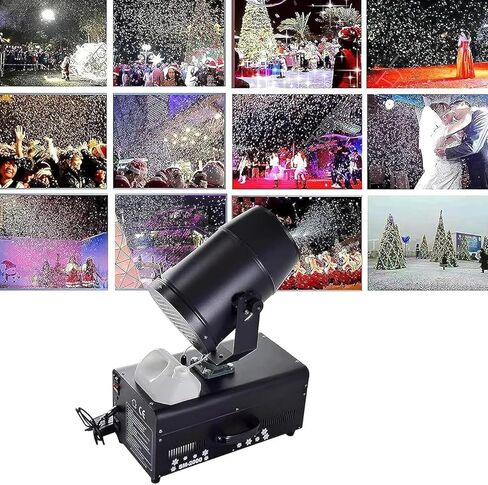 2000W Snow Machine with Remote Control, 120° Adjustable Snowflake Size, Ideal for Indoor/Outdoor DJ Parties, Christmas Celebrations, Weddings, Holiday Events in Kuwait