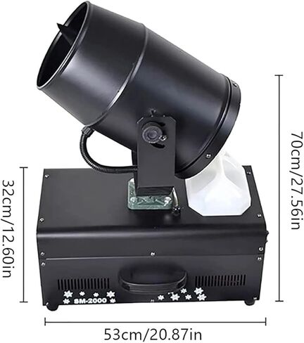 2000W Snow Machine with Remote Control, 120° Adjustable Snowflake Size, Ideal for Indoor/Outdoor DJ Parties, Christmas Celebrations, Weddings, Holiday Events in Kuwait