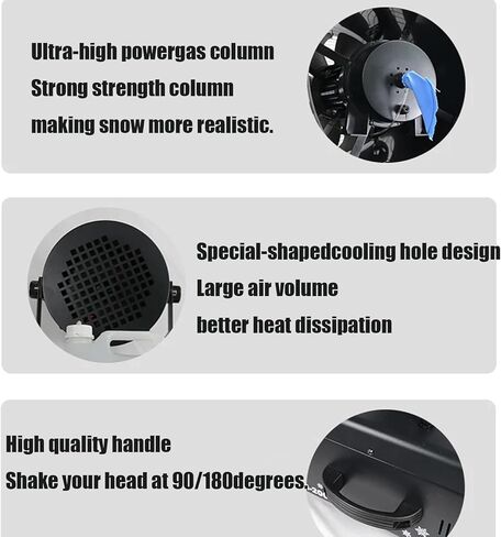2000W Snowflake-Shaped Remote Control Snow Machine, Suitable for Party Event Stages, Intelligent Head-Moving in Saudi Arabia