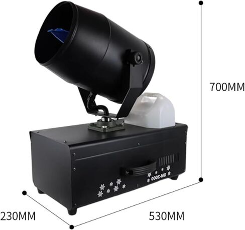 2000W Snowflake-Shaped Remote Control Snow Machine, Suitable for Party Event Stages, Intelligent Head-Moving in Saudi Arabia