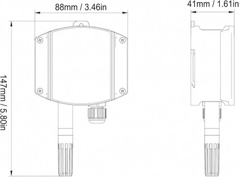 Wall Mounted Temperature Humidity Transmitter with Wall Mount, -40℃ ~ + 120℃ Range IP65 Waterproo Transmitter for Greenhouse Bedroom, Wine Cellar, Basements in Saudi Arabia