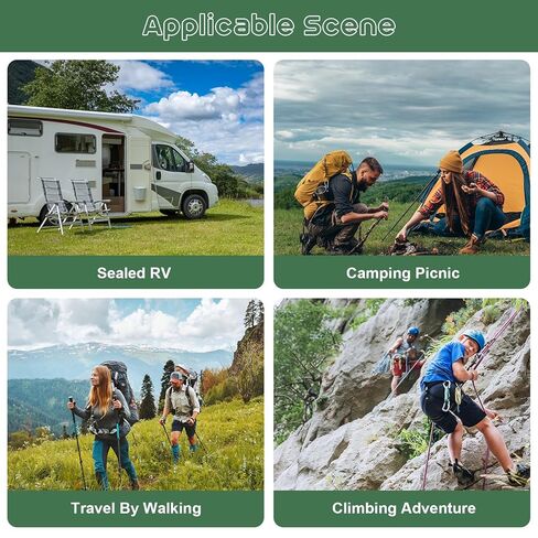 كاشف الأكسجين، جهاز قياس الأكسجين 5 في 1 القابل لإعادة الشحن SQECH يقيس ثاني أكسيد الكربون/O2/درجة الحرارة/الرطوبة/الضغط الجوي، مقياس الأكسجين المحمول مع منبه وإضاءة خلفية ملونة، للمنزل، والتخييم، والمركبات الترفيهية، والسفر in Kuwait