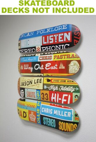 Sk8ology Skateboard Deck Display 10 Pc Kit Floating Wall Mount in Kuwait