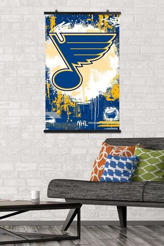 ملصق حائط NHL St. Louis Blues - شعار الحد الأقصى 23، 34 طول × 22.4 عرض، حزمة ملصق ومشبك in Saudi Arabia
