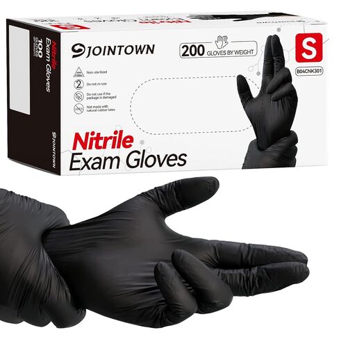 Jointown Nitrile Exam Gloves, 3.5 Mil Medical Black Gloves Disposable Latex Free Powder-Free For Exam, Food Prep Cleaning, Medium Case of 1000, M in Saudi Arabia