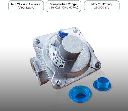 3/4" NPT Natural Gas Pressure Regulator Outlet 3" inlet 6" Water Column Range，Commercial Grade Gas Regulator for HVAC, Boilers, Grills and Industrial Applications in Saudi Arabia