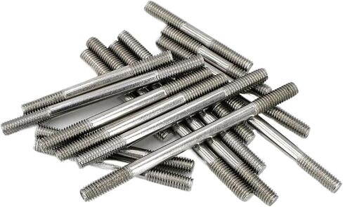 Double End Threaded Screw Rod Double End Thread Rod, M3, M4, M5, M6, M8, 304 A2 Stainless Steel, Headless Stud Bolts Screw Rod, Tooth Stick, Dual Head Threade(160mm,M5) in Saudi Arabia
