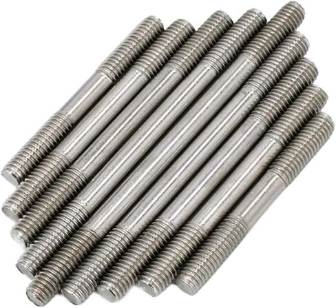 Double End Threaded Screw Rod Double End Thread Rod, M3, M4, M5, M6, M8, 304 A2 Stainless Steel, Headless Stud Bolts Screw Rod, Tooth Stick, Dual Head Threade(160mm,M5) in Saudi Arabia