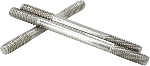 Double End Threaded Screw Rod Double End Thread Rod, M3, M4, M5, M6, M8, 304 A2 Stainless Steel, Headless Stud Bolts Screw Rod, Tooth Stick, Dual Head Threade(160mm,M5) in Saudi Arabia