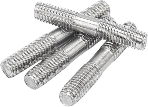 قضيب لولبي مزدوج الأطراف M6 M8 M10 M12 M16 A4 316 من الفولاذ المقاوم للصدأ ذو نهاية مزدوجة قضيب مسامير نهاية مزدوجة مسمار مسمار عصا أسنان قضيب خيط مزدوج الرأس (M10-2PCS، 120 مم) in Kuwait