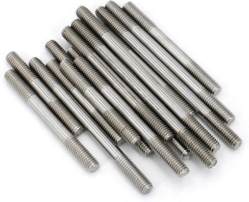 Double End Threaded Screw Rod 1pcs Double End Thread Rod M10 M12 M16 304 A2 Stainless Steel Headless Stud Bolts Screw Tooth Stick Dual Head Threaded Bar(110mm,M10) in Saudi Arabia