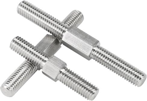 Double End Threaded Screw Rod 304 Stainless Steel Double Threaded Rod M3 M4 M5 M6 M8 M10 M12 M14 M16 Left Thread Right Thread Double Threaded Rod Bolt(M10x60-1Pcs) in Saudi Arabia