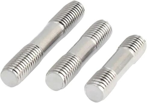 Double End Threaded Screw Rod 1~2 Pcs Double End Threaded Stud Bar Rod Bolts 316 Stainless Steel M6 M8 M10 M12 M14 M16 Isometric Double Head Screw(90mm,M6-2Pcs) in Saudi Arabia