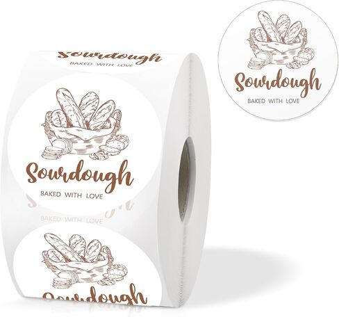 800 Pcs Sourdough Bread Stickers 2 Inch Baked with Love Label Stickers Round Bread Bag Sealing Stickers for Baked Goods Packaging Supplies in Saudi Arabia