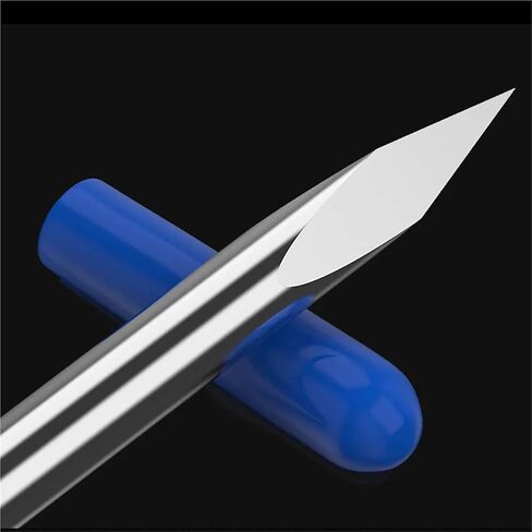 Vsharp 3 Edges 6mm Carbide V-Shape Engraving Bit TriangularMilling Cutter Wood Acrylic PVC Jade Metal CNC Tool Engraving Carving(6x45Deg.x0.3) in Saudi Arabia